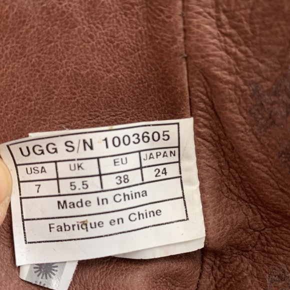 🌻SALE!🌻UGG Australia Conor leather antique hammered studded brown biker boot - Picture 6 of 7